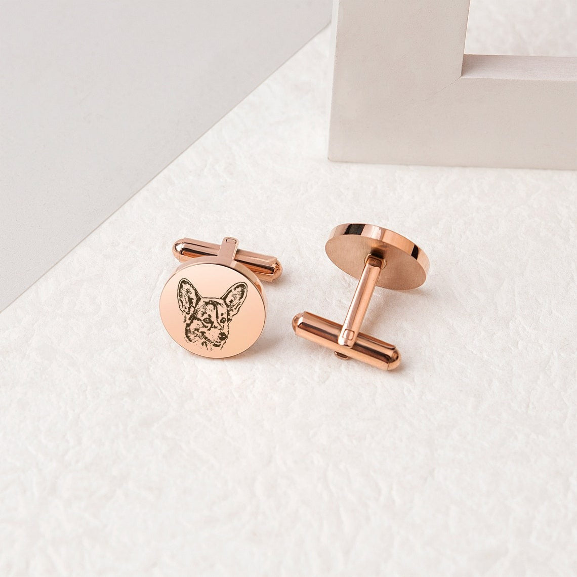 Personalized Pet Head Cufflinks