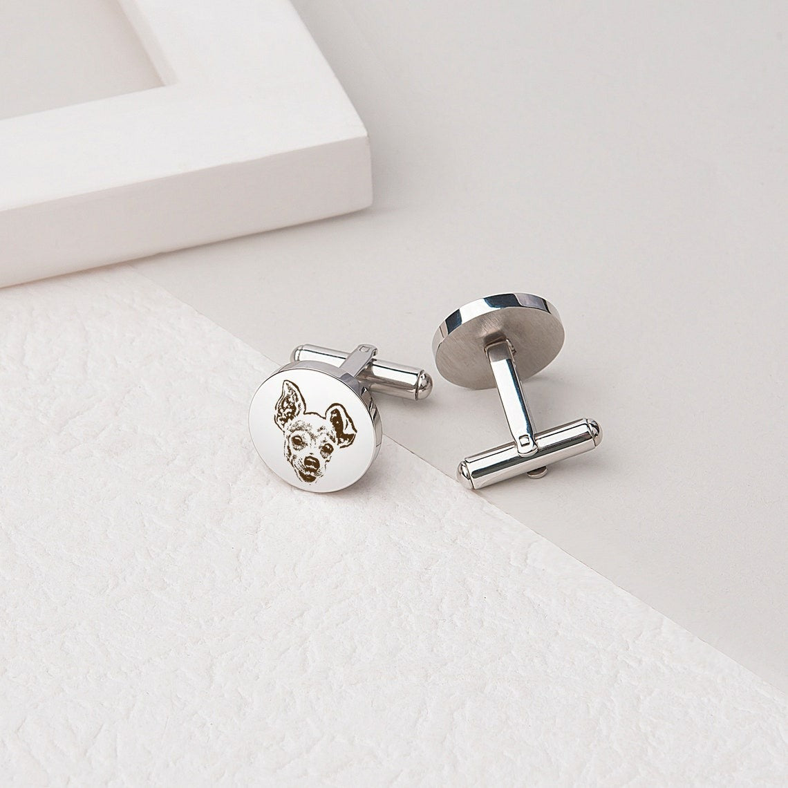 Personalized Pet Head Cufflinks