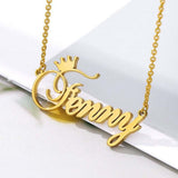 Crown Necklace Customized Name Couple Gift