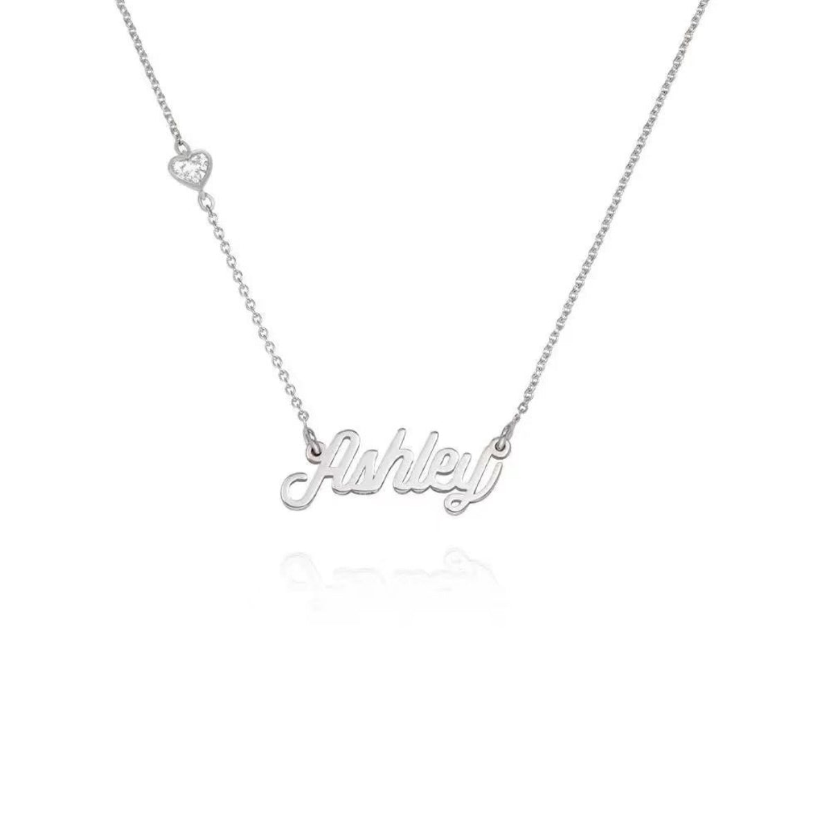 [Side Chain with Birthstone]  Customized Name Necklace/Letter Necklace