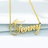 Crown Necklace Customized Name Couple Gift