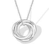 Interlocking Rings Name Necklace