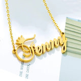 Crown Necklace Customized Name Couple Gift