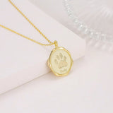 Footprint & Name & Date Necklace