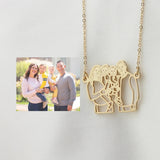 Picture Stick Figures Necklace