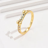 Dog Bone Name Ring