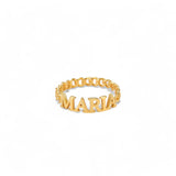 Personalized Minimalist Name Ring Couple's Ring