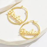 Name Hoop Earrings