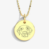 Pet Portrait & Name Necklace