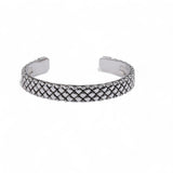 S925 Silver Bracelet for Men Fashion Hip-Hop Style Open Cuff