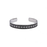 S925 Silver Bracelet for Men Vintage Open Cuff Bangle