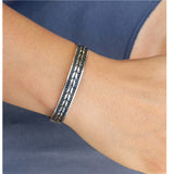 S925 Silver Bracelet for Men Vintage Open Cuff Bangle