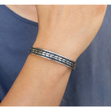 S925 Silver Bracelet for Men Vintage Open Cuff Bangle