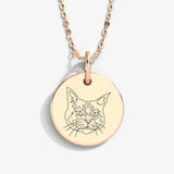 Pet Portrait & Name Necklace