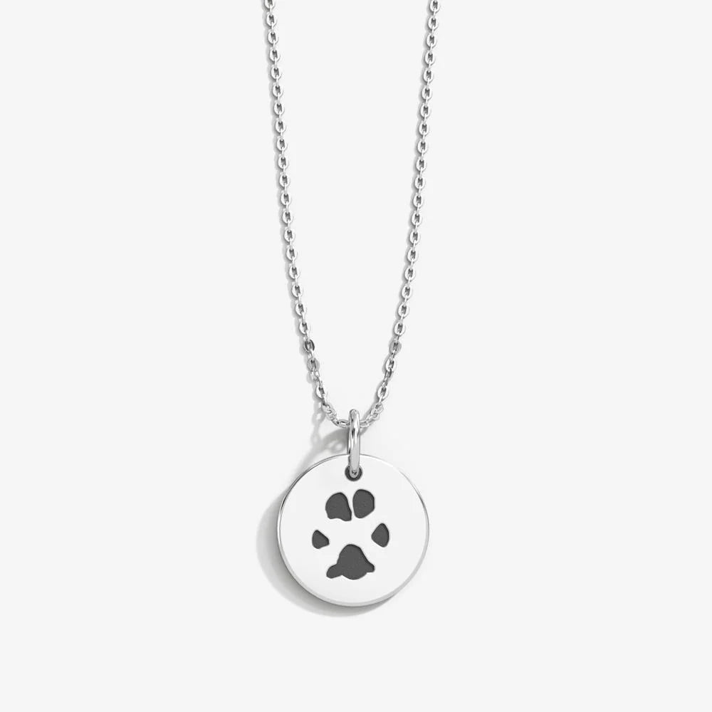 Double-Sided Custom Paw & Name necklace