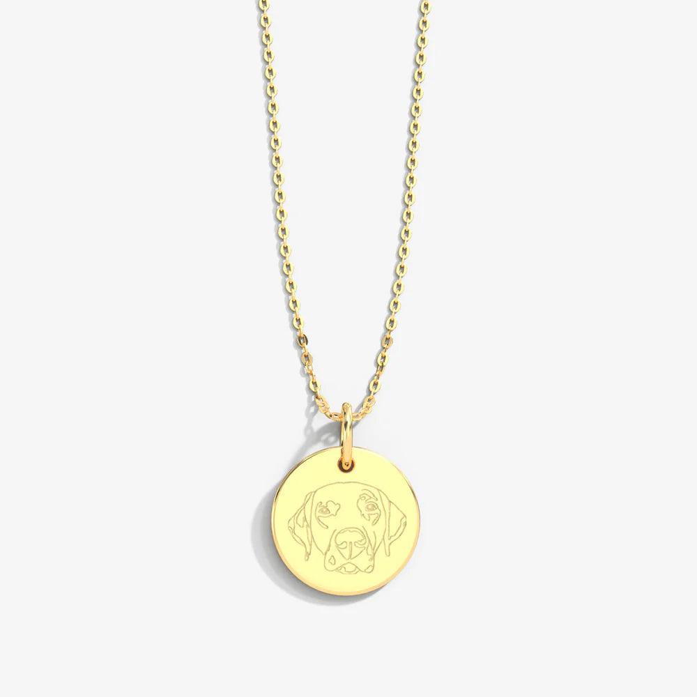 Pet Portrait & Name Necklace