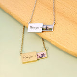 Customized Text  Photo  Love Neckalce