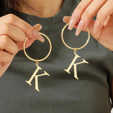 Personalized Letter Oversized Earrings