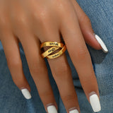 Personalized Three Circle Name Rings