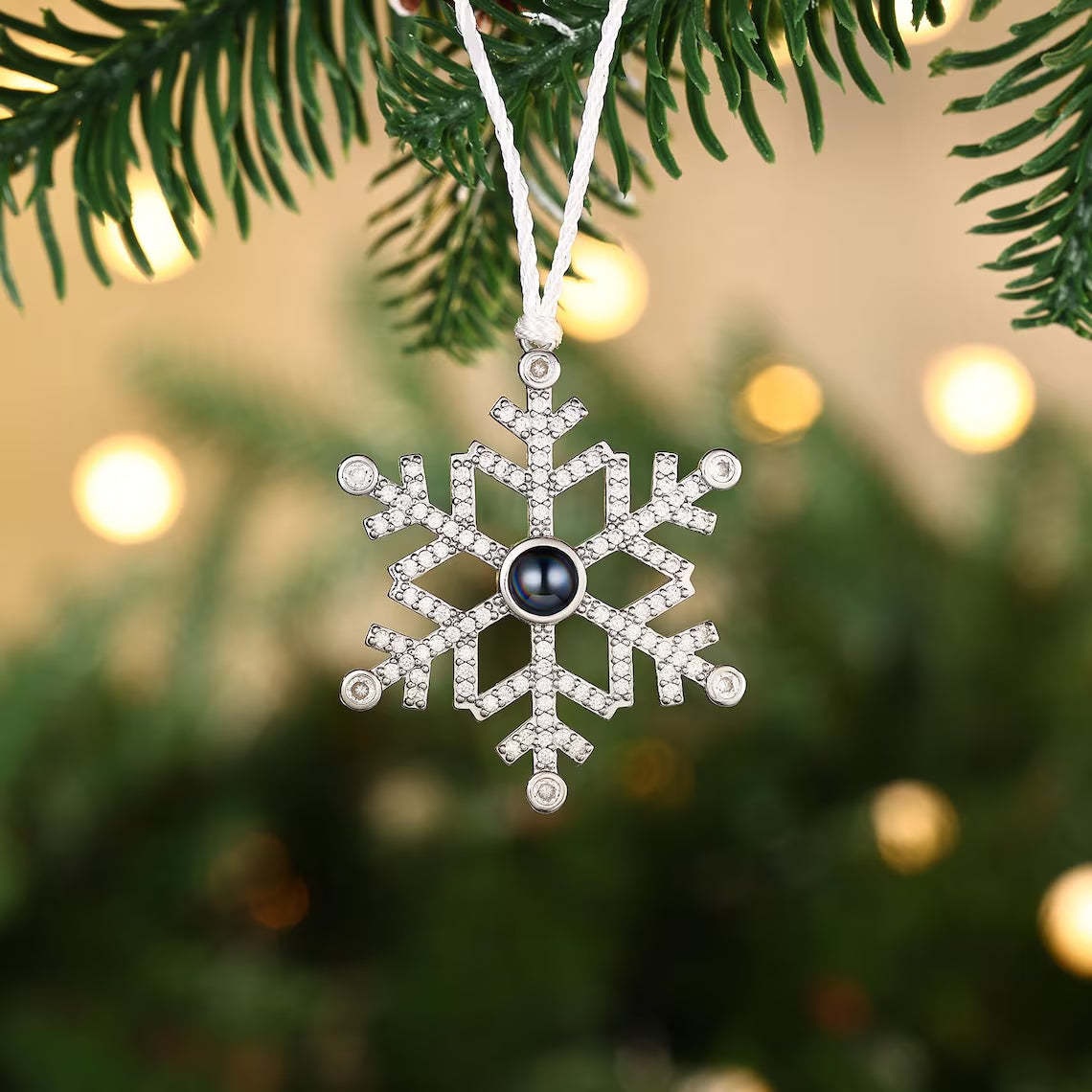 Personalized Snowflake Photo Ornament