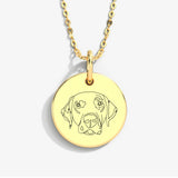 Custom Pet Portrait & Name Art Necklace