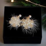 Christmas Party Sparkle Rystal Snowflake Earrings