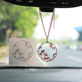 Personalized Round Children's Painting Car Charm