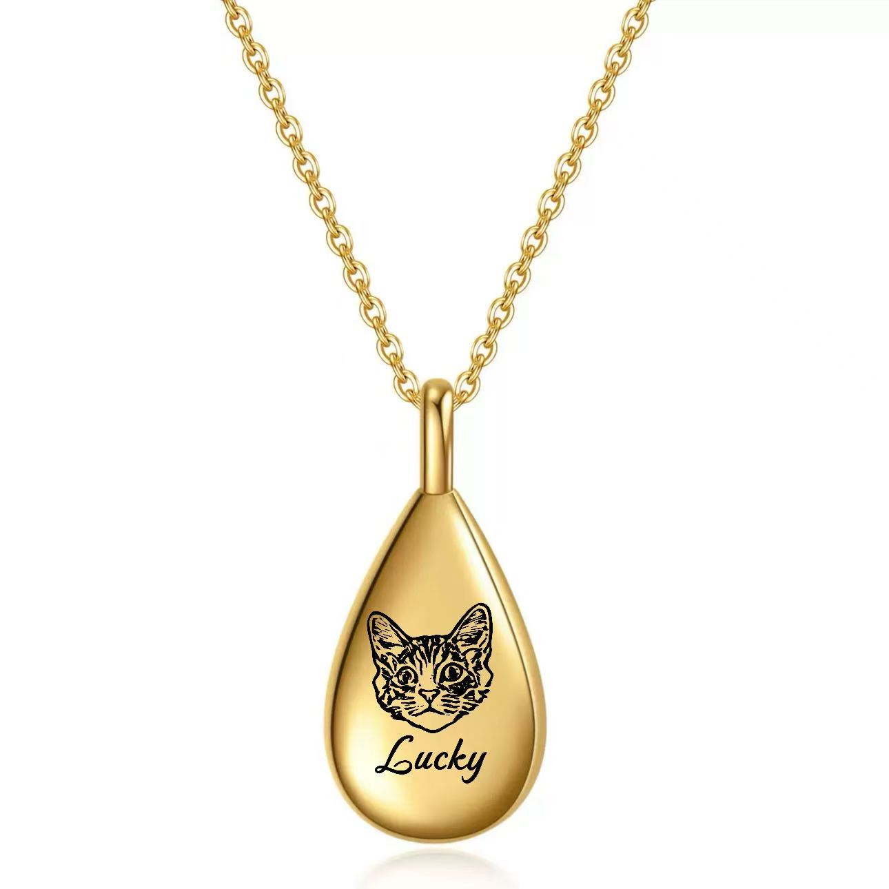Teardrop Pet Urn Necklace
