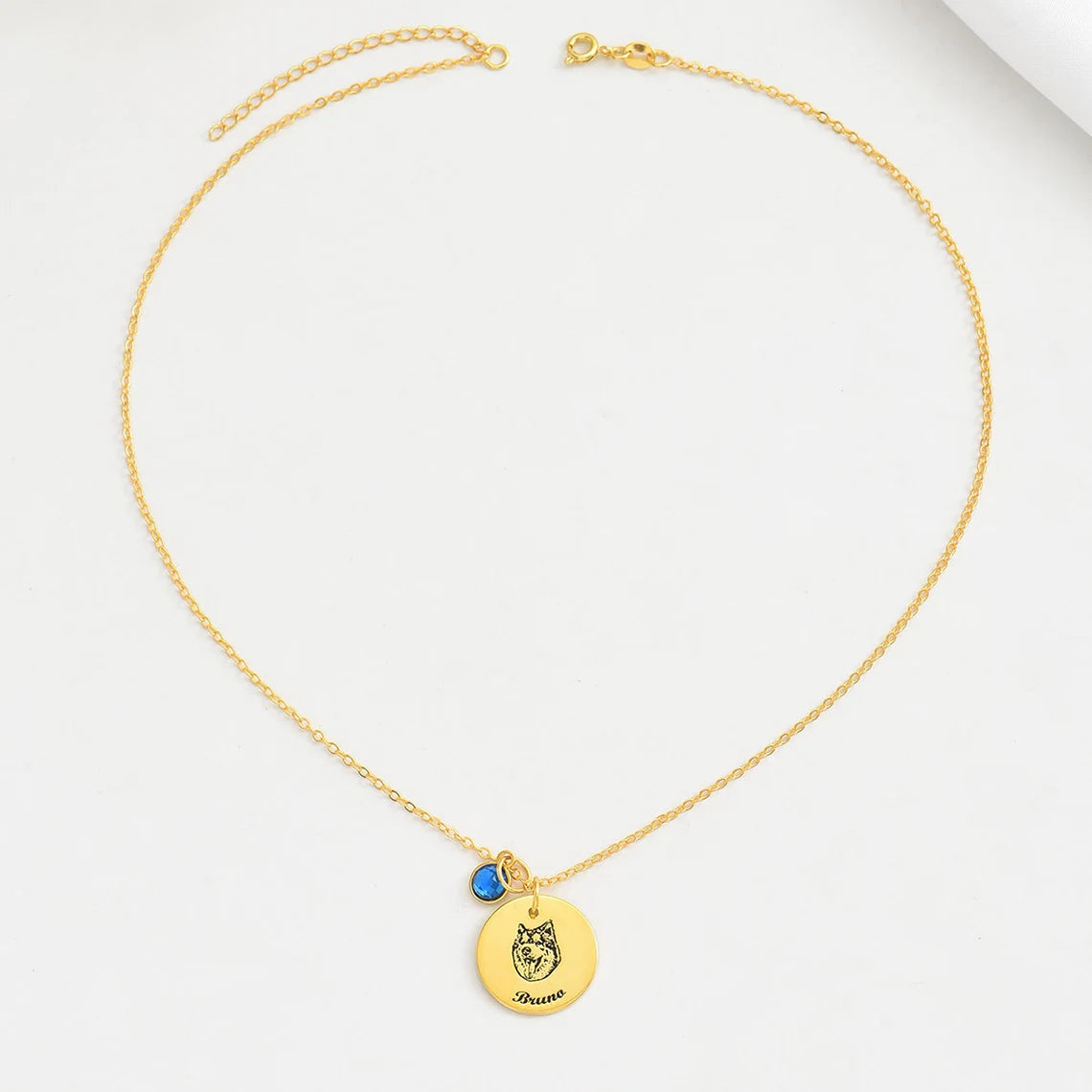 Pet Portrait Name Necklace