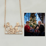 Picture Stick Figures Necklace