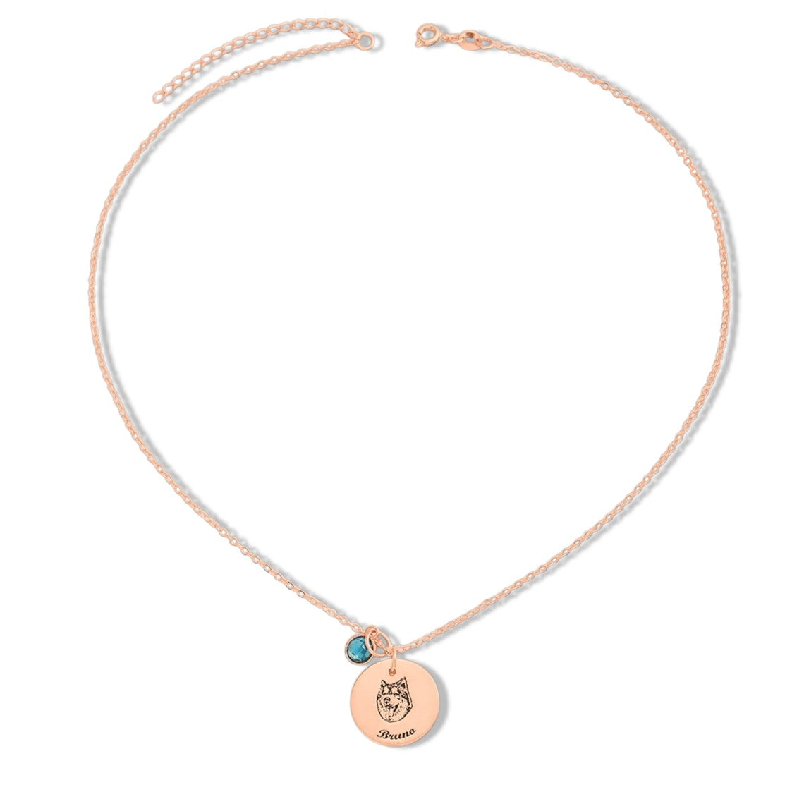 Pet Portrait Name Necklace