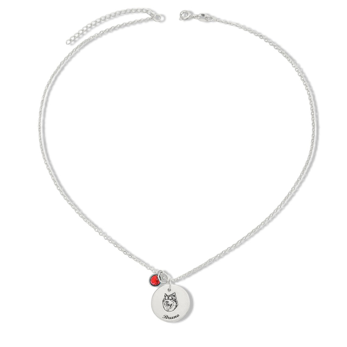 Pet Portrait Name Necklace