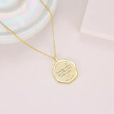 Footprint & Name & Date Necklace