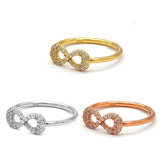 14K Gold Infinity Zirconia Ring for Women