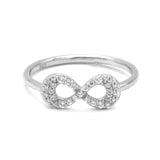 14K Gold Infinity Zirconia Ring for Women