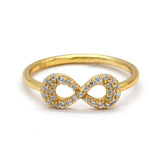 14K Gold Infinity Zirconia Ring for Women