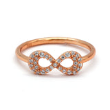 14K Gold Infinity Zirconia Ring for Women