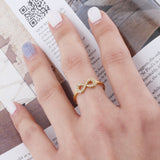 14K Gold Infinity Zirconia Ring for Women