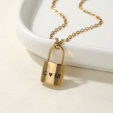 Custom Initial Padlock Necklace