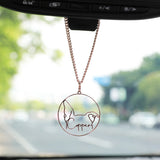 Personalized Dog Ears Outline Car Charm Accessories