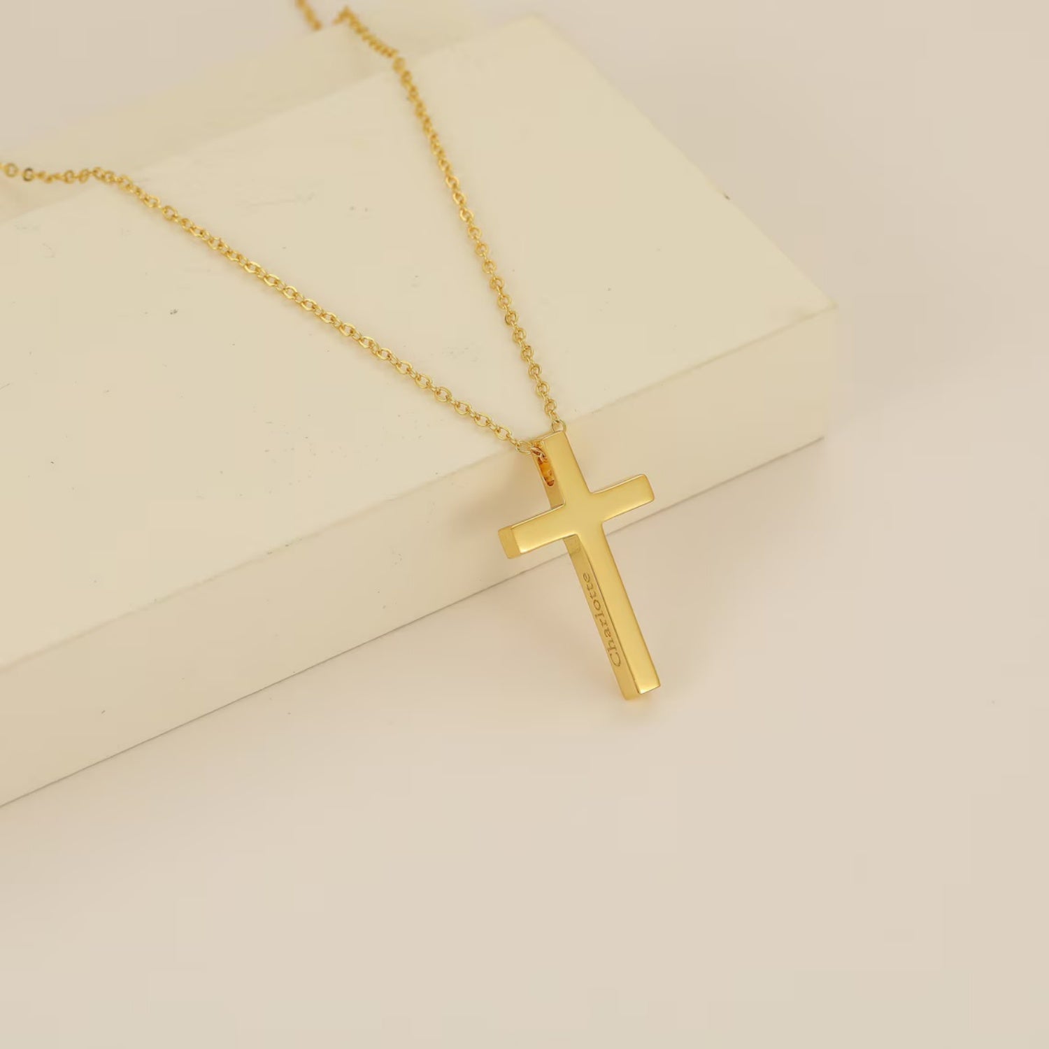 Custom Bible Verse and Name Engraving Cross Necklace