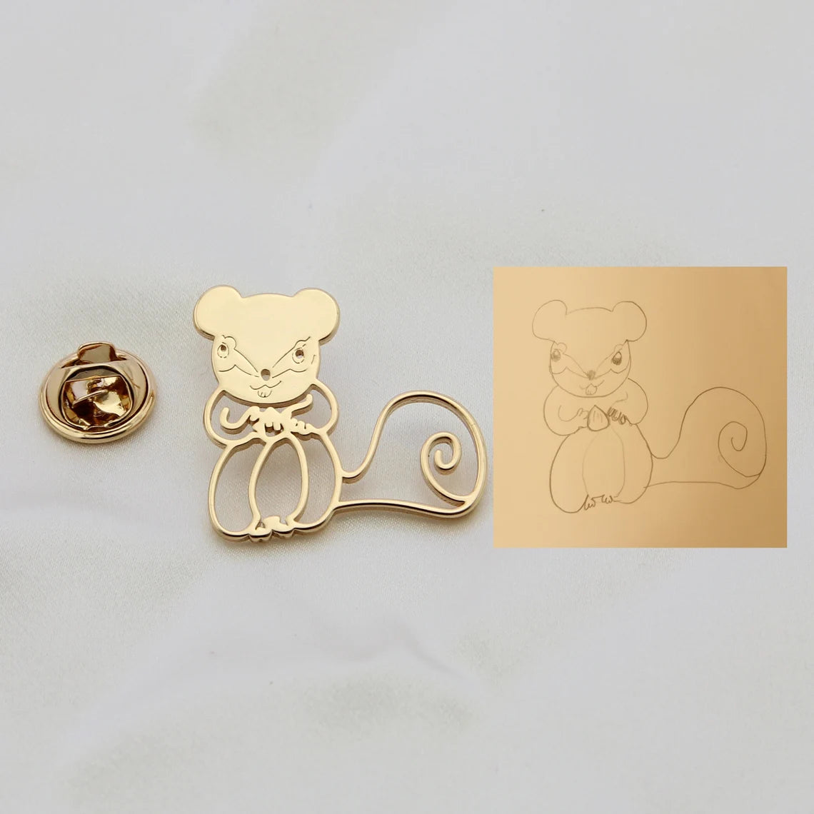 Custom Actua Kids Drawing Brooch