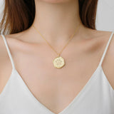 Footprint & Name & Date Necklace