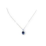 Natural Blue Stone Birthstone Necklace