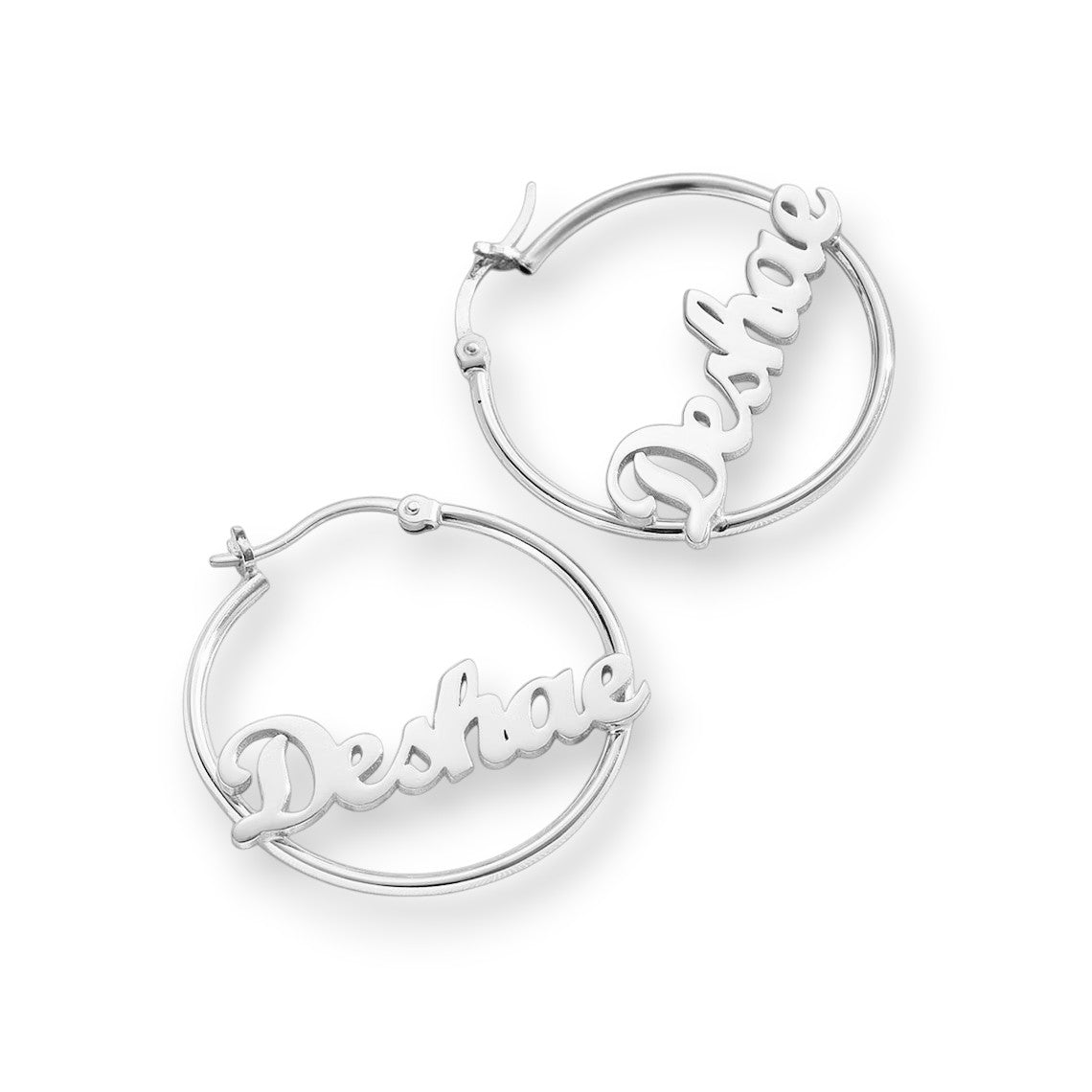 Personalized Large Name Hoops Earrings