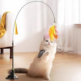 Free Membership Gift-Suction Cup Suction Floor Teaser Stick Pole Cat Toys