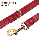 Personalized PU Leather Dog ID Collar & Leash Set