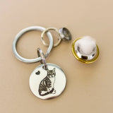 Customized Pet Fur & Portrait Keychains