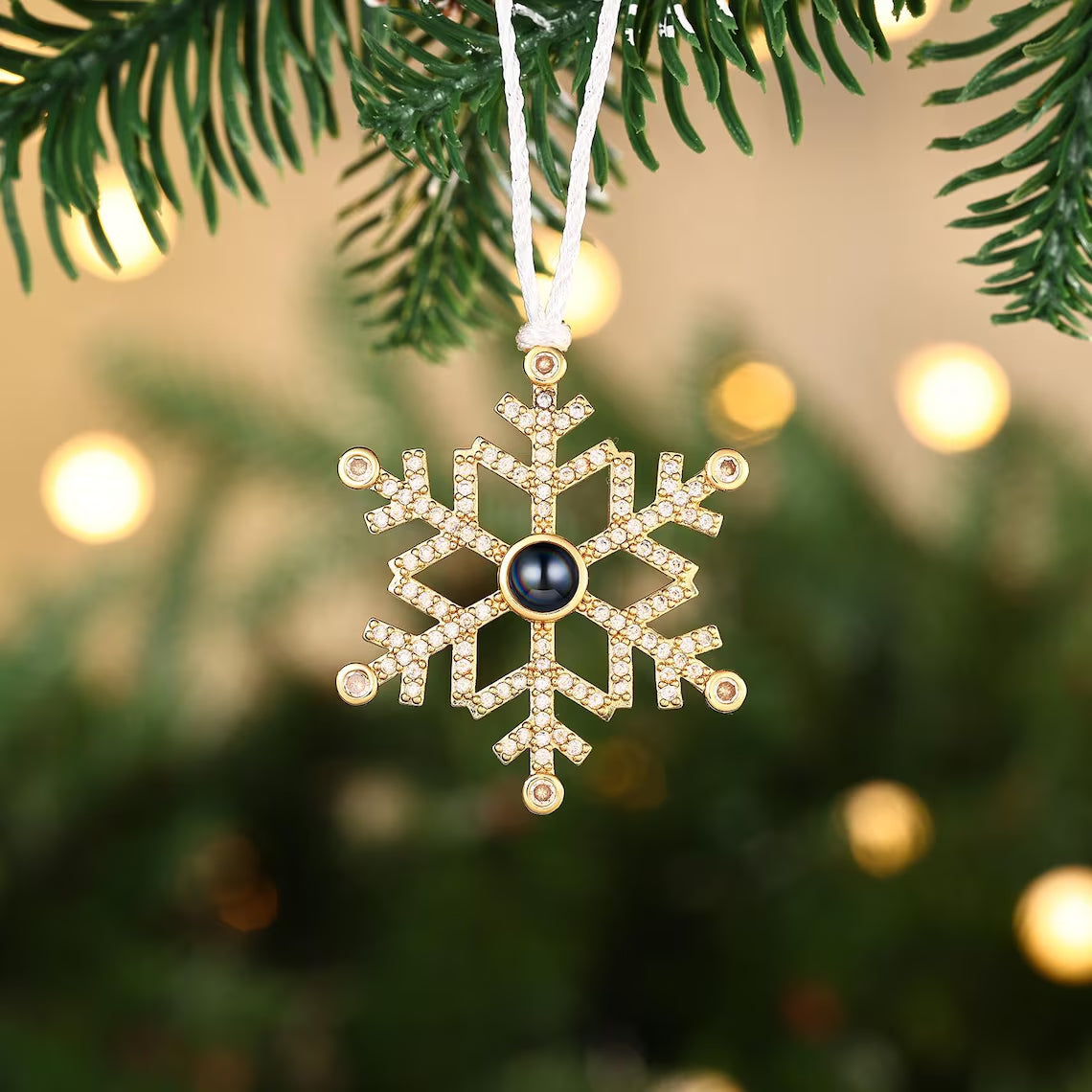 Personalized Snowflake Photo Ornament