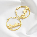 Personalized Large Name Hoops Earrings